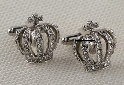 Crown Cufflink Silver