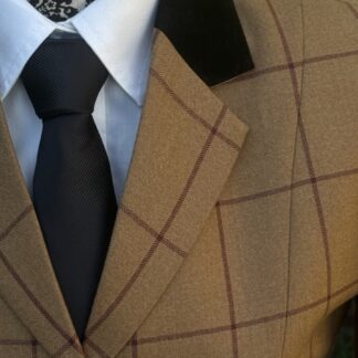 Rich Tan with Red/Brown Windowpane